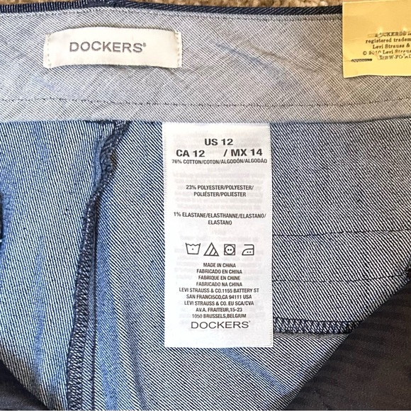 Dockers Womens Size 12 Khaki Diem Pants NWT Metro Trouser Stretch Career Modern - Picture 5 of 8